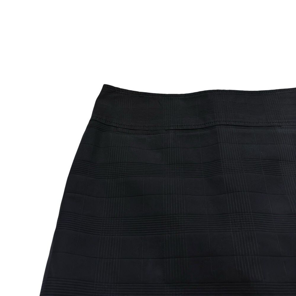 Burberry  Sz 10 Black Nova Check Classic Knee Length Pencil Skirt Coin Pockets‎ - Picture 4 of 10